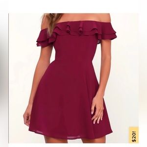 Lulu's Off Shoulder Dress Small